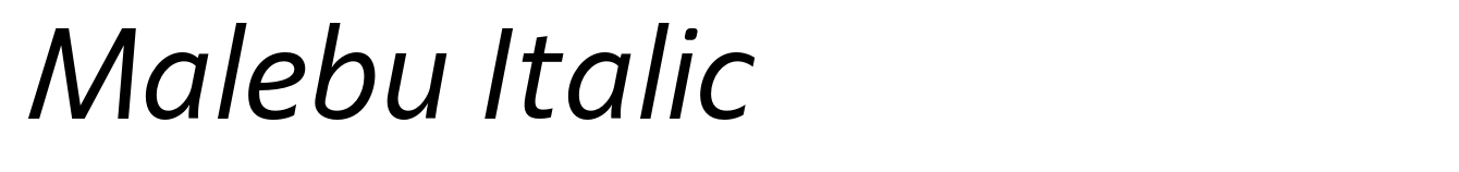 Malebu Italic